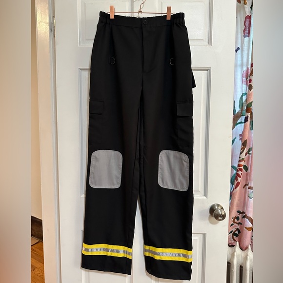 {NYC ABRACADABRA} Black Firefighter Suit Adult Costume size Large 👨‍🚒🚒 - Picture 11 of 16